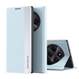 For-Xiaomi-Redmi-14C-Side-Electroplated-Adsorption-Leather-Phone-Case(Blue)