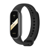 For-Xiaomi-Smart-Band-10-/-9-/-8-Mijobs-Solid-Color-Silicone-Watch-Band(Black)