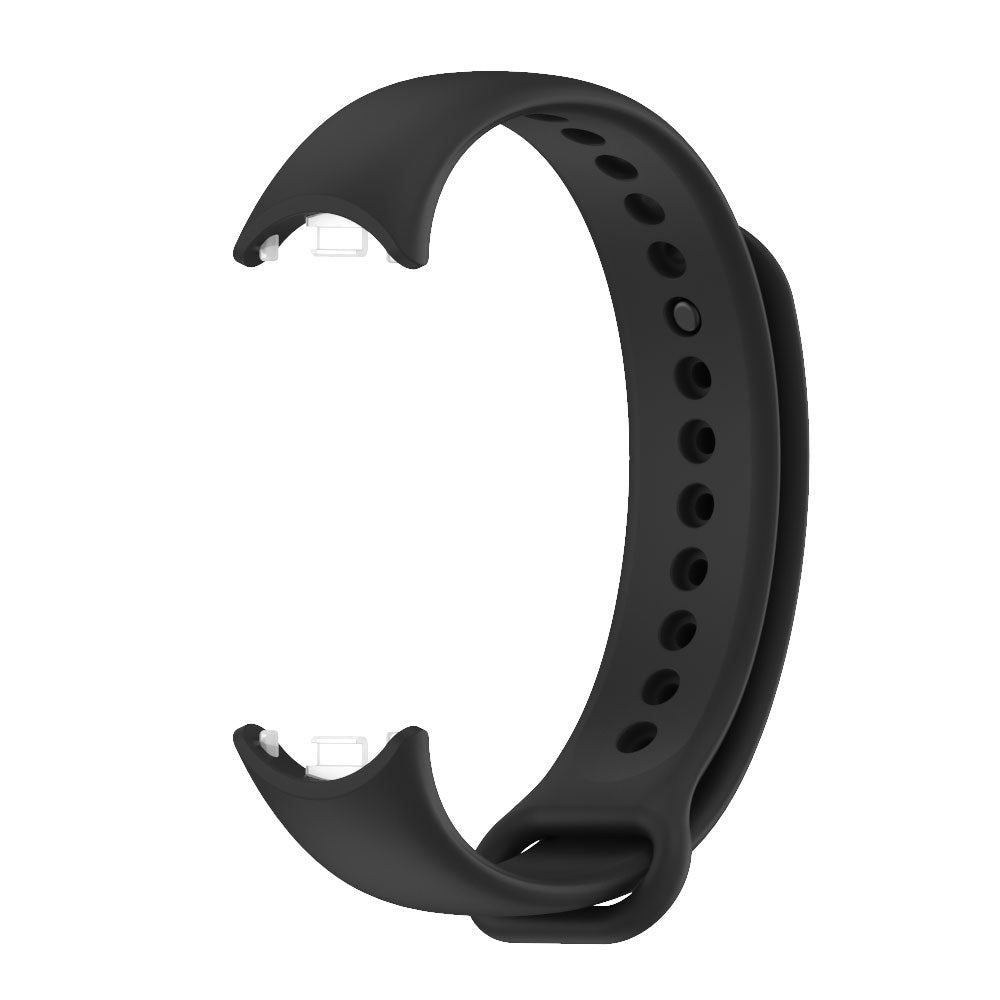 For-Xiaomi-Smart-Band-10-/-9-/-8-Mijobs-Solid-Color-Silicone-Watch-Band(Black)