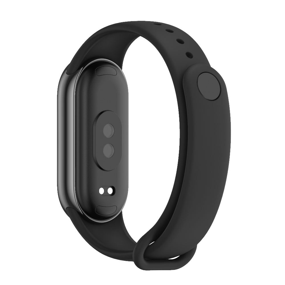 For-Xiaomi-Smart-Band-10-/-9-/-8-Mijobs-Solid-Color-Silicone-Watch-Band(Black)