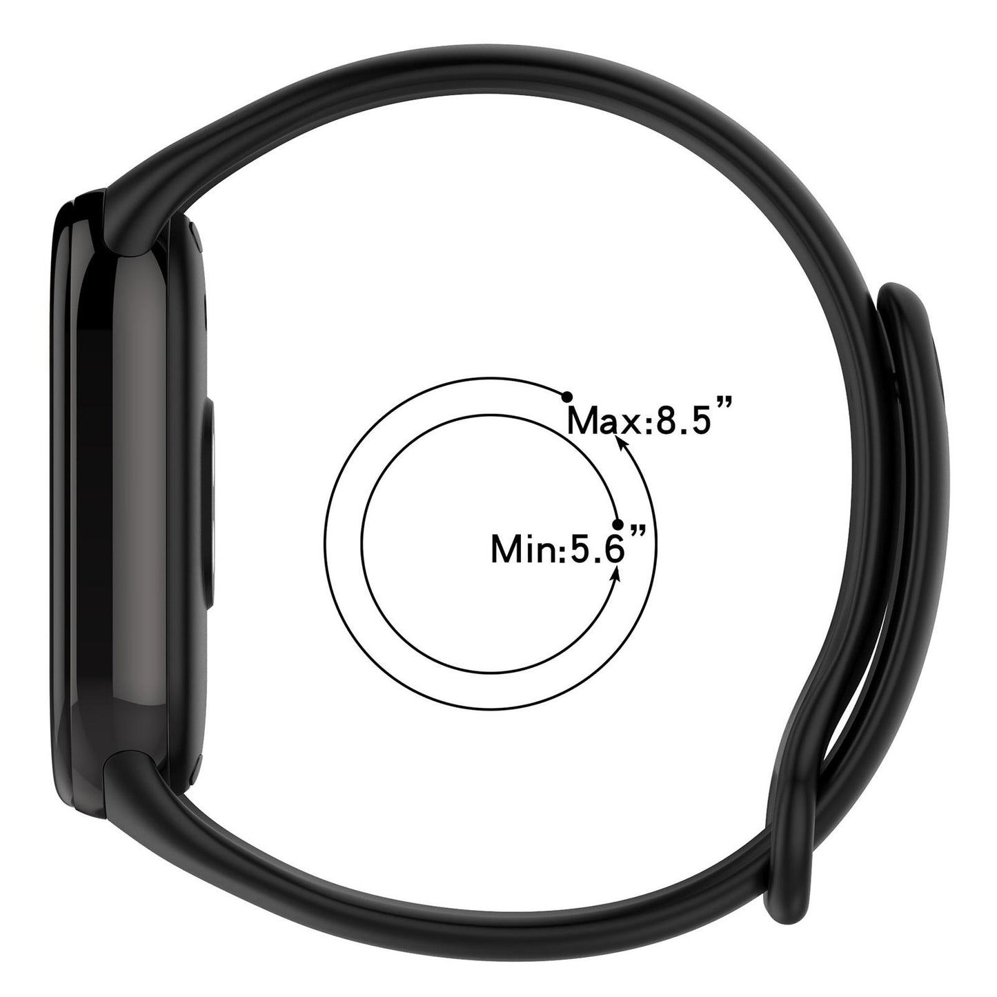 For-Xiaomi-Smart-Band-10-/-9-/-8-xDfind-Metal-Buckle-Solid-Color-Silicone-Watch-Band(White)