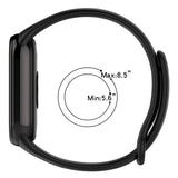 For-Xiaomi-Smart-Band-10-/-9-/-8-xDfind-Metal-Buckle-Solid-Color-Silicone-Watch-Band(White)