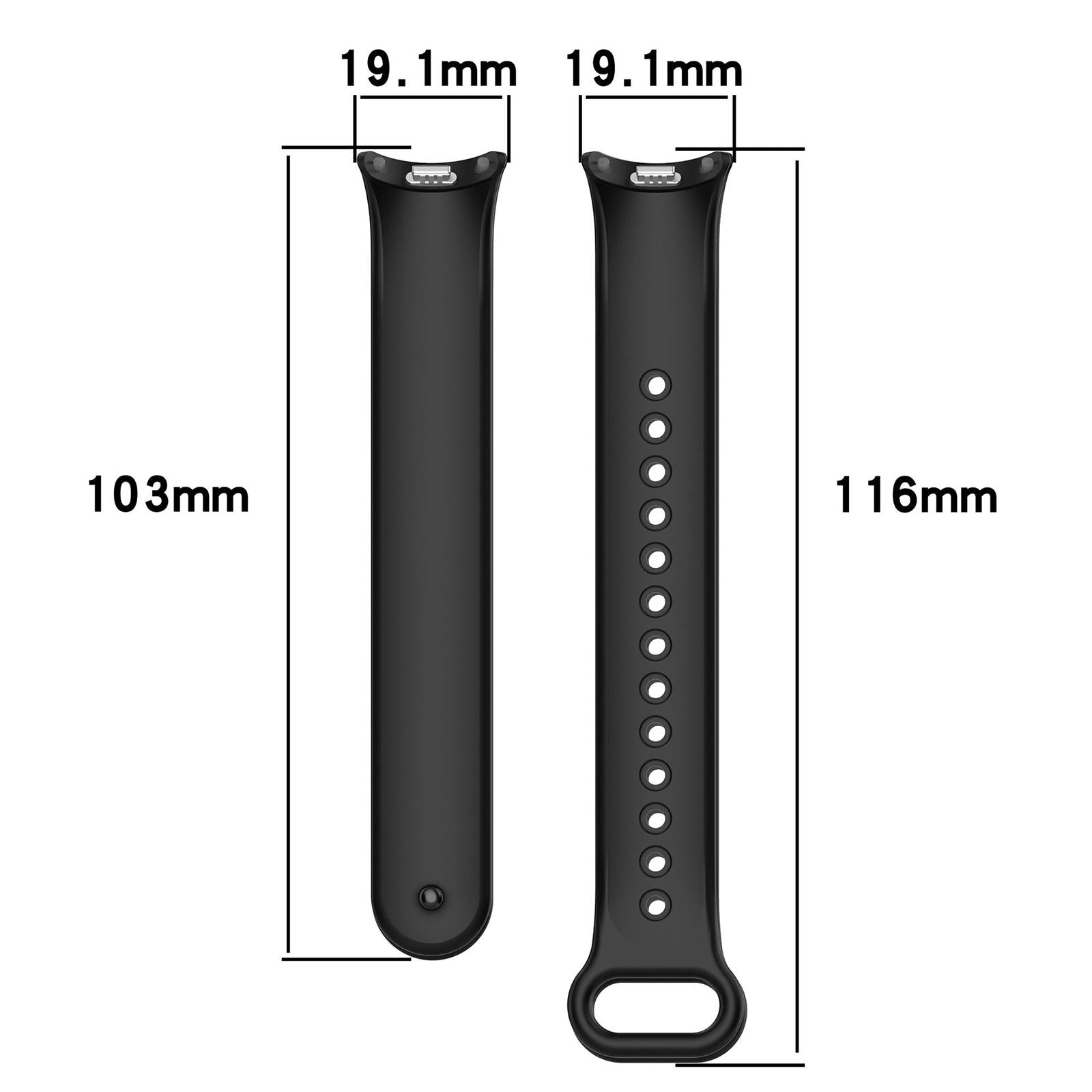 For-Xiaomi-Smart-Band-10-/-9-/-8-xDfind-Metal-Buckle-Solid-Color-Silicone-Watch-Band(White)