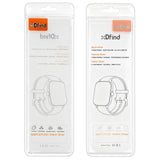 For-Xiaomi-Smart-Band-10-/-9-/-8-xDfind-Metal-Buckle-Solid-Color-Silicone-Watch-Band(White)