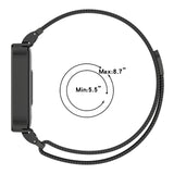 For-Xiaomi-Smart-Band-9-Active-/-Redmi-Band-3-Metal-Frame-Watch-Case-Integrated-Milan-Magnetic-Watch-Band(Black)
