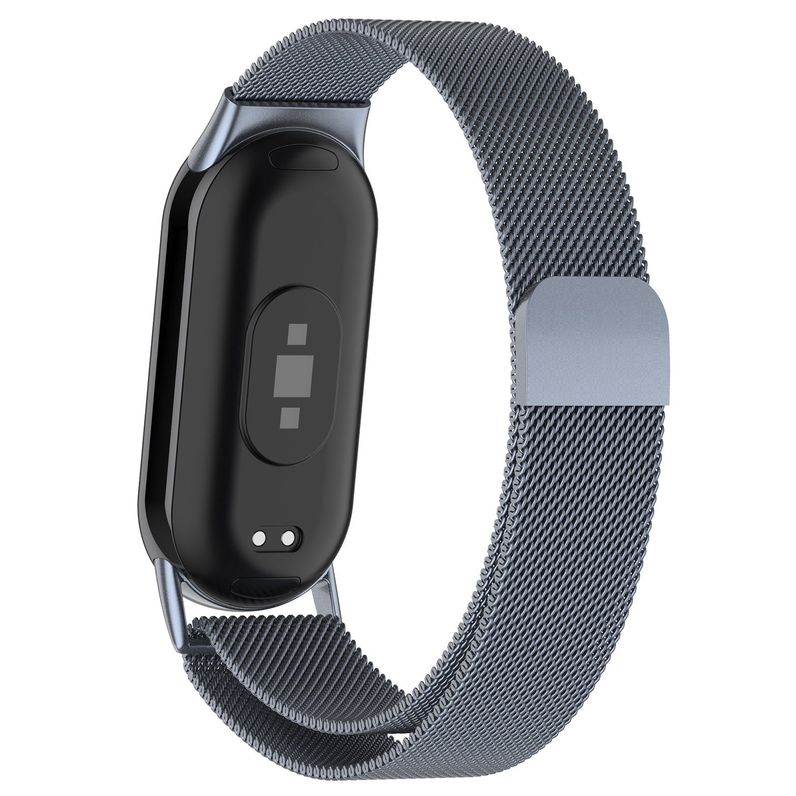 For-Xiaomi-Smart-Band-10-/-9-/-8-Milan-Magnetic-Stainless-Steel-Watch-Band(Gray)