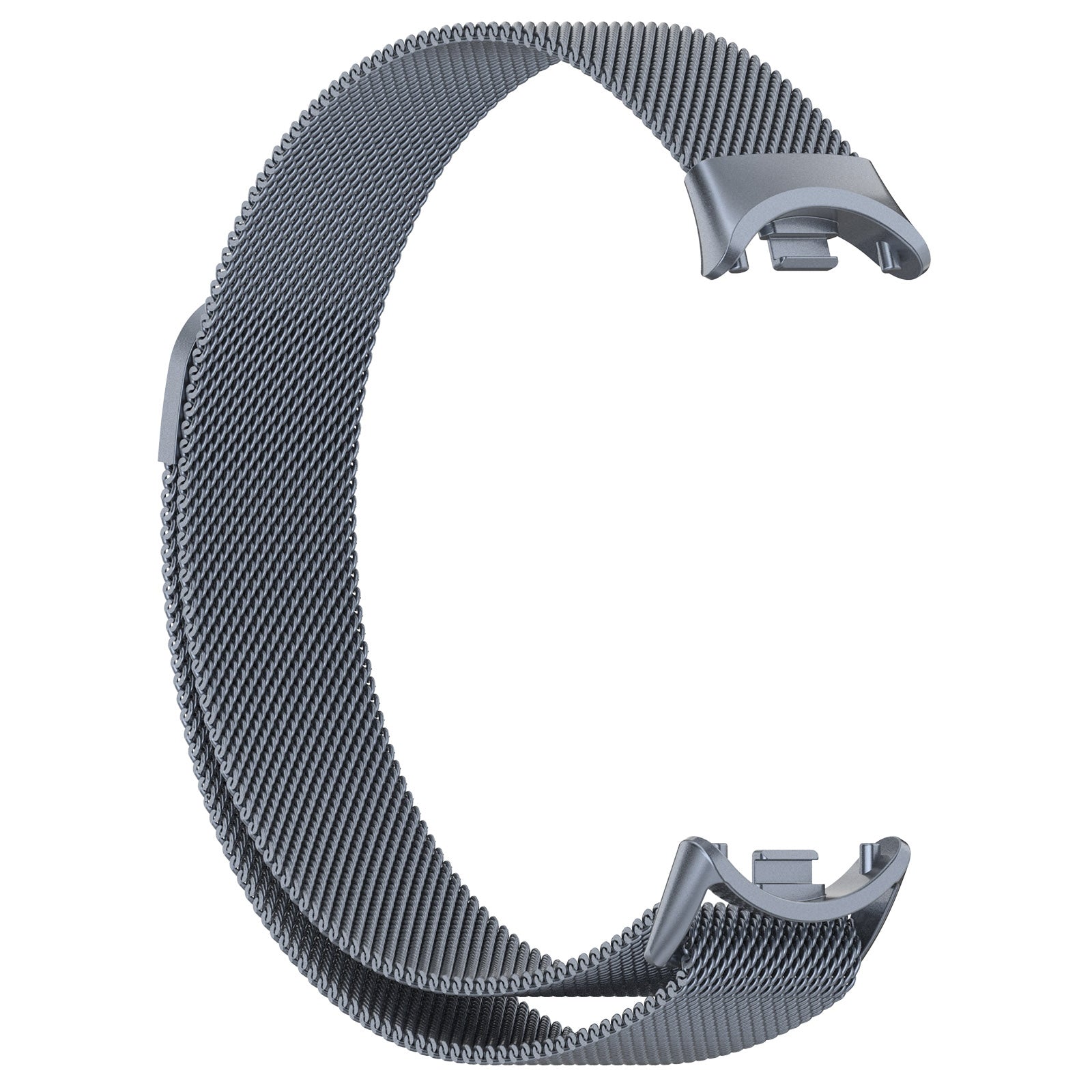 For-Xiaomi-Smart-Band-10-/-9-/-8-Milan-Magnetic-Stainless-Steel-Watch-Band(Gray)