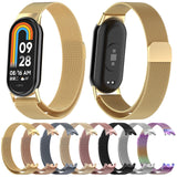 For-Xiaomi-Smart-Band-10-/-9-/-8-Milan-Magnetic-Stainless-Steel-Watch-Band(Gray)
