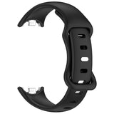 For-Xiaomi-Smart-Band-10-/-9-/-8-Splayed-Tail-Reverse-Buckle-Silicone-Watch-Band(Black)
