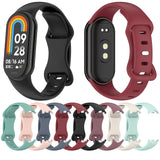 For-Xiaomi-Smart-Band-10-/-9-/-8-Splayed-Tail-Reverse-Buckle-Silicone-Watch-Band(Black)