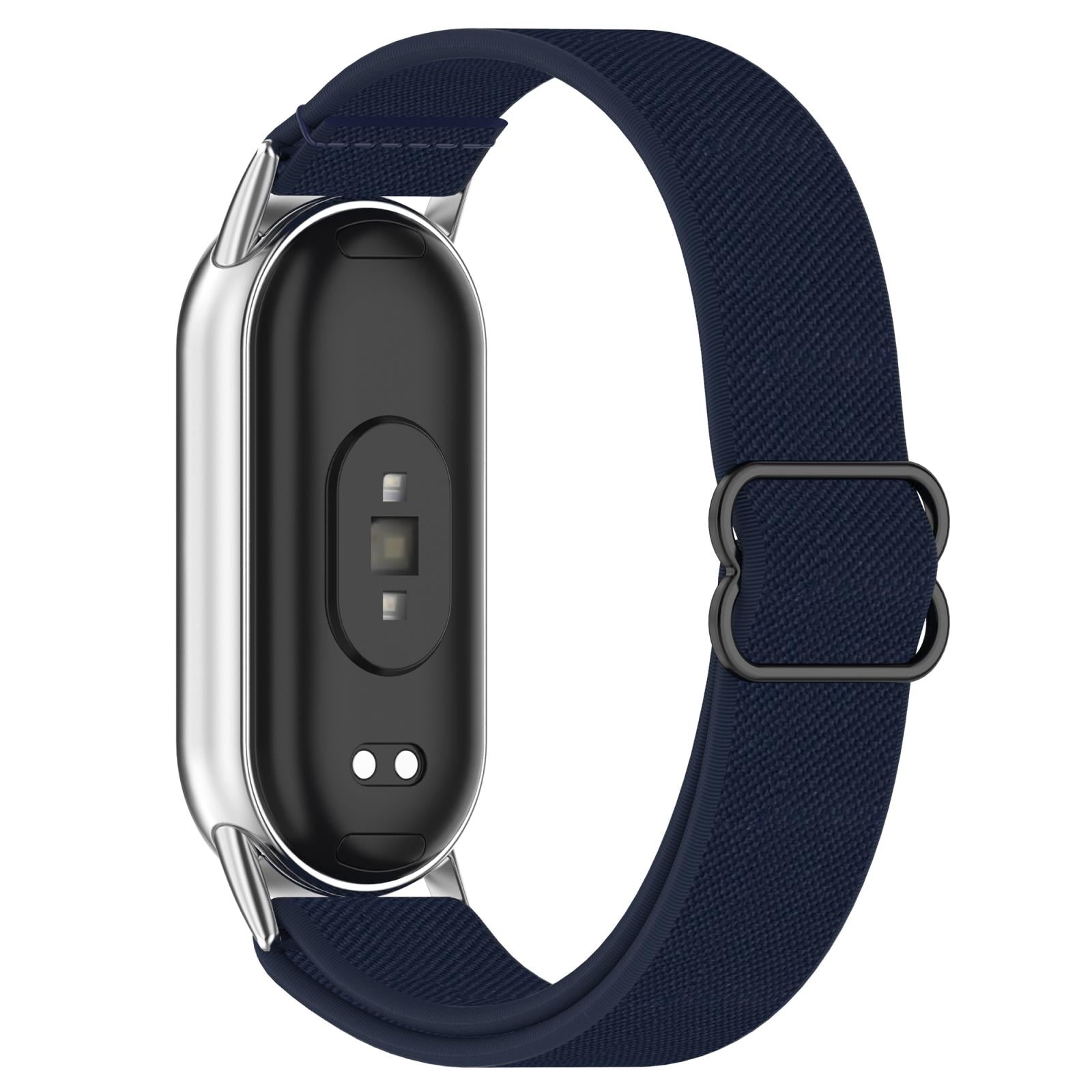 For-Xiaomi-Smart-Band-10-/-9-/-8-Slide-Buckle-Nylon-Elastic-Braided-Watch-Band(Blue)