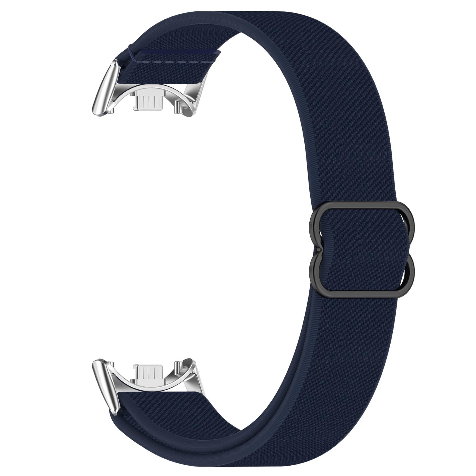 For-Xiaomi-Smart-Band-10-/-9-/-8-Slide-Buckle-Nylon-Elastic-Braided-Watch-Band(Blue)