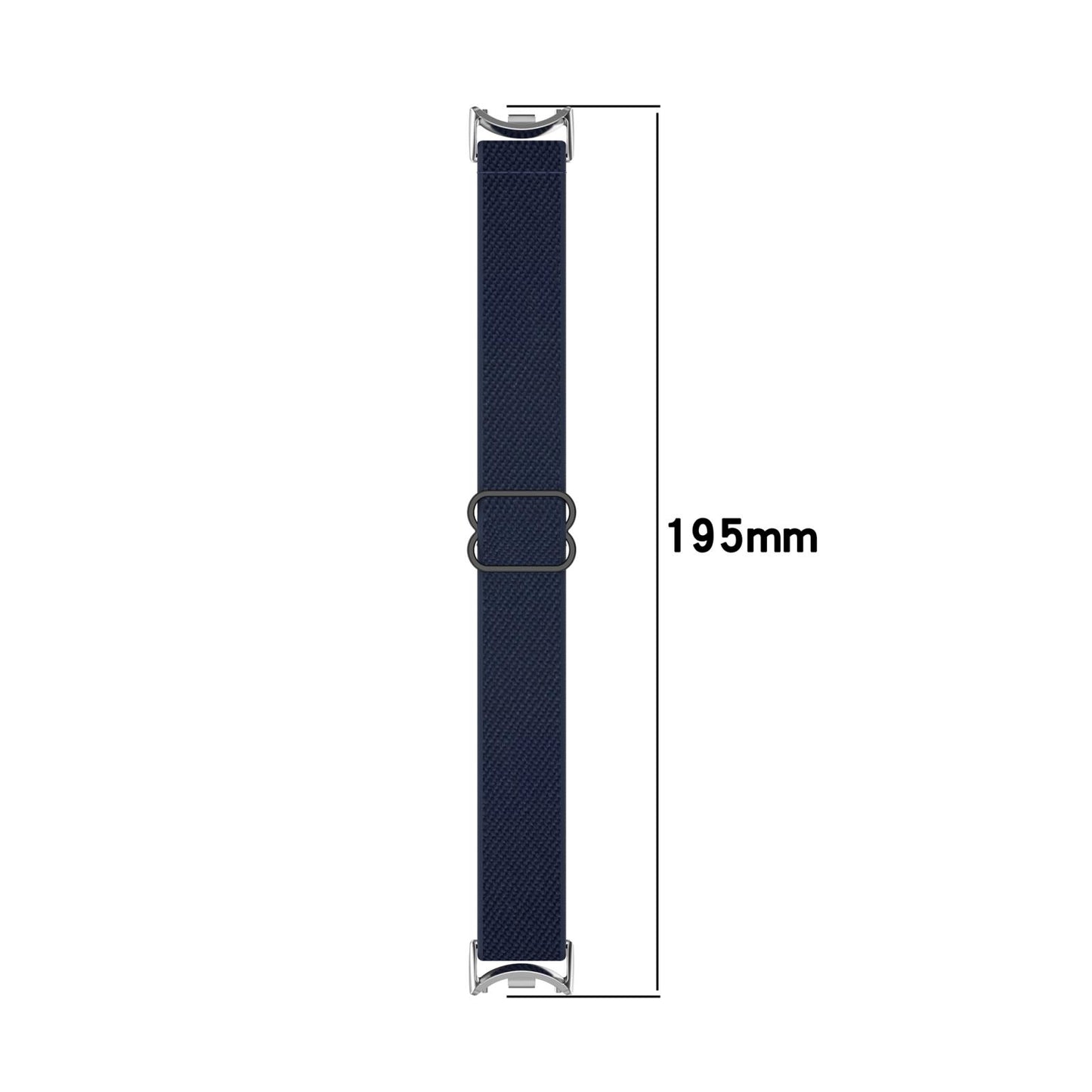 For-Xiaomi-Smart-Band-10-/-9-/-8-Slide-Buckle-Nylon-Elastic-Braided-Watch-Band(Blue)