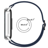 For-Xiaomi-Smart-Band-10-/-9-/-8-Slide-Buckle-Nylon-Elastic-Braided-Watch-Band(Blue)
