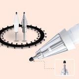 For-Xiaomi-Smart-Pen-2nd-Gen-Replacement-Tip-Damped-Needle-tip-Pen-Nib-With-2-Circles-Pen-Tip-Cap-White