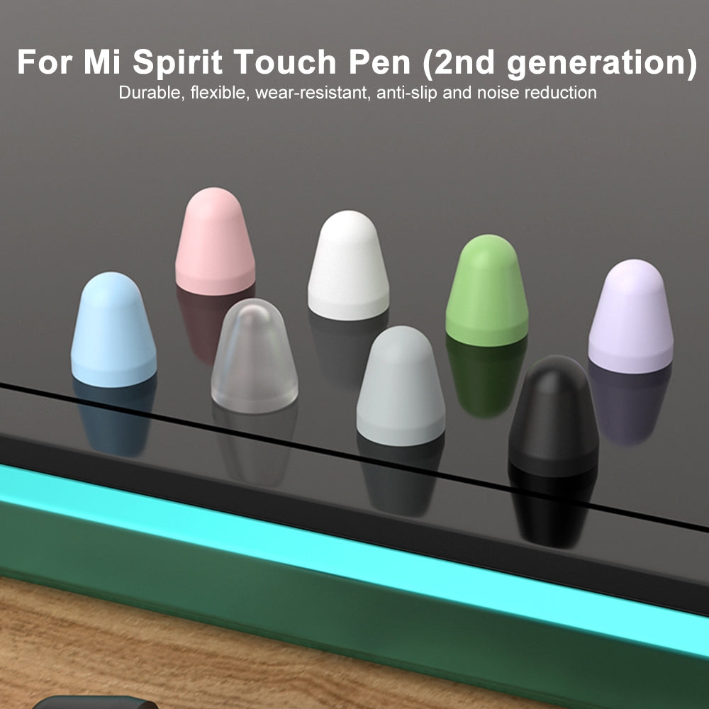 For-Xiaomi-Stylus-Pen-2-8pcs-/-Set-Silicone-Wear-resistant-Stylus-Nib-Cover(Black)