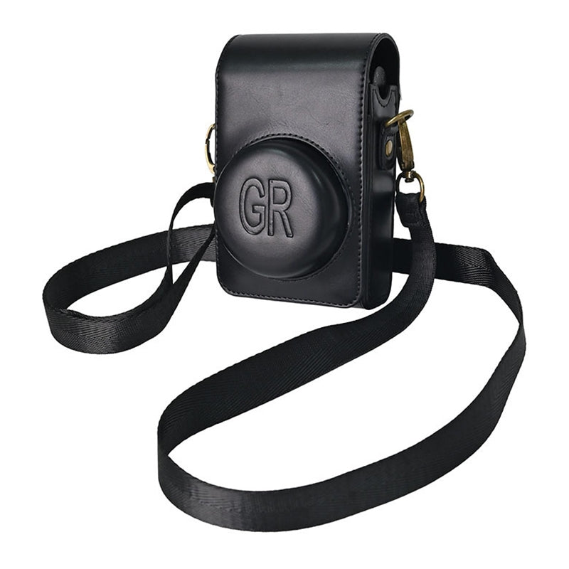 Full-Body-Camera-PU-Leather-Case-Bag-with-Strap-for-Ricoh-GR-/-GRII-/-GRIII,-Casio-ZR1200-/-ZR1500/-ZR2000/-ZR3500,-ZR3600-/-ZR3700-/-ZR5500-(Black)