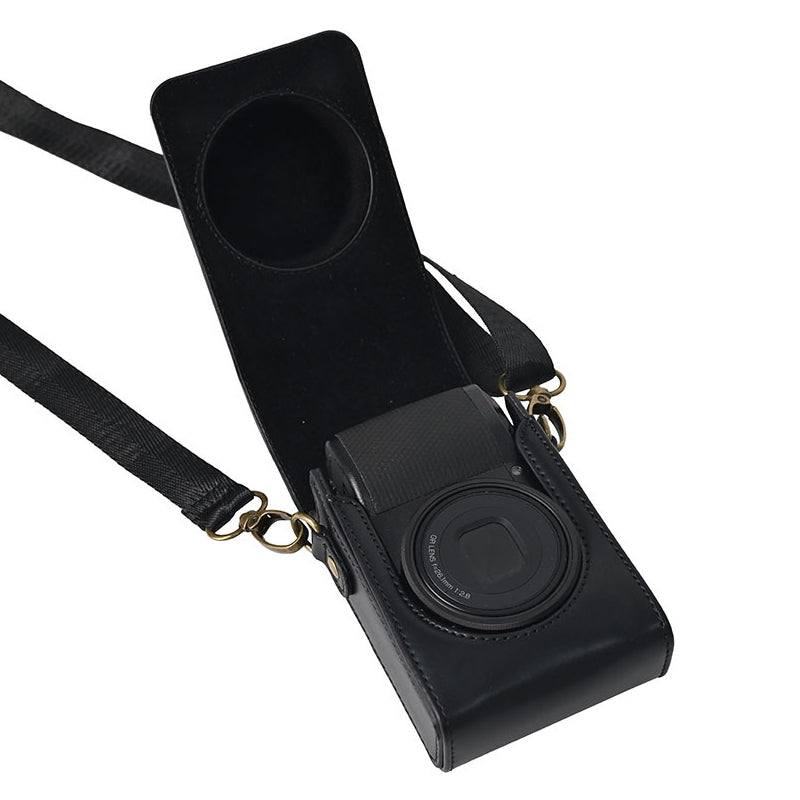 Full-Body-Camera-PU-Leather-Case-Bag-with-Strap-for-Ricoh-GR-/-GRII-/-GRIII,-Casio-ZR1200-/-ZR1500/-ZR2000/-ZR3500,-ZR3600-/-ZR3700-/-ZR5500-(Black)