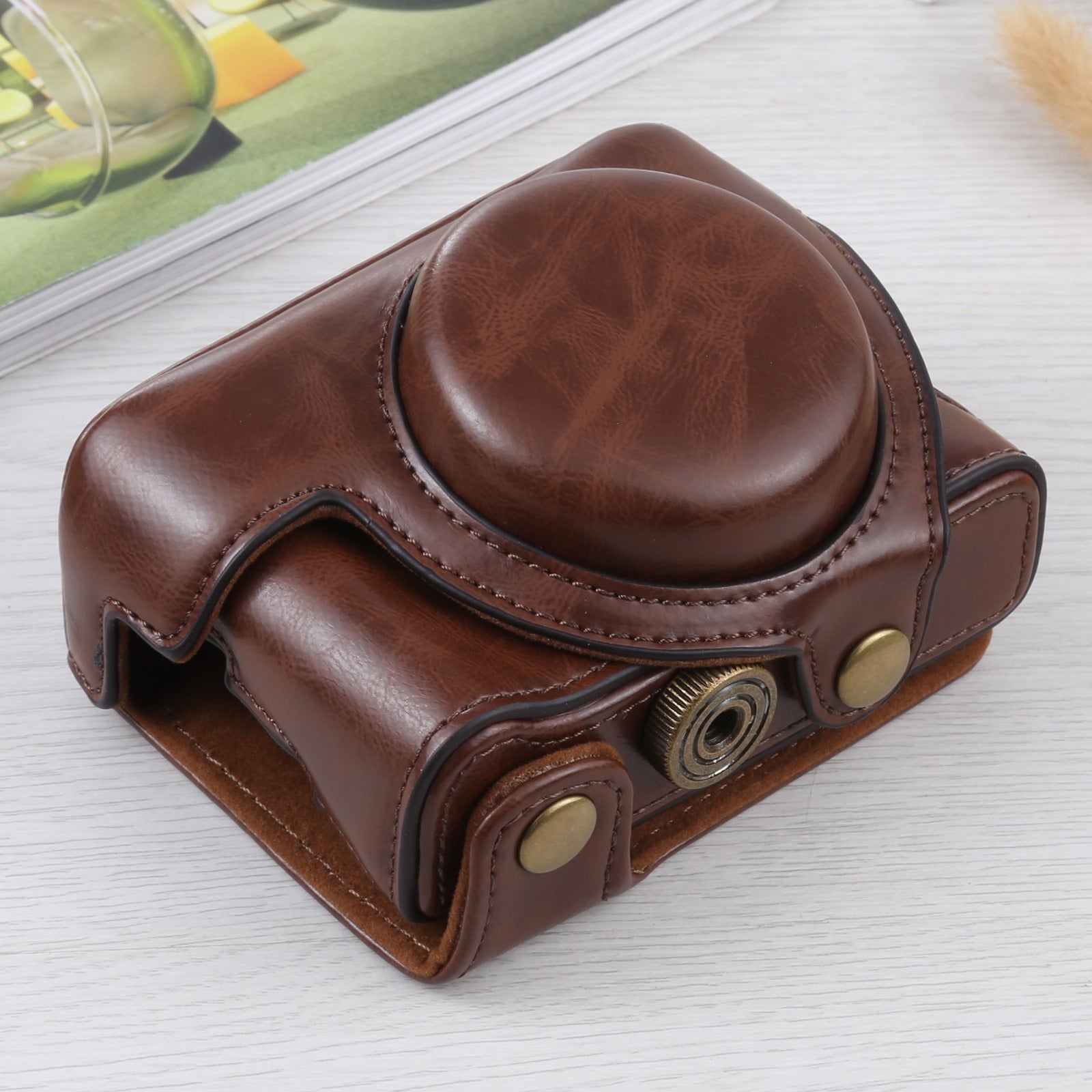 Full-Body-Camera-PU-Leather-Case-Bag-for-Sony-ZV-1(Coffee)