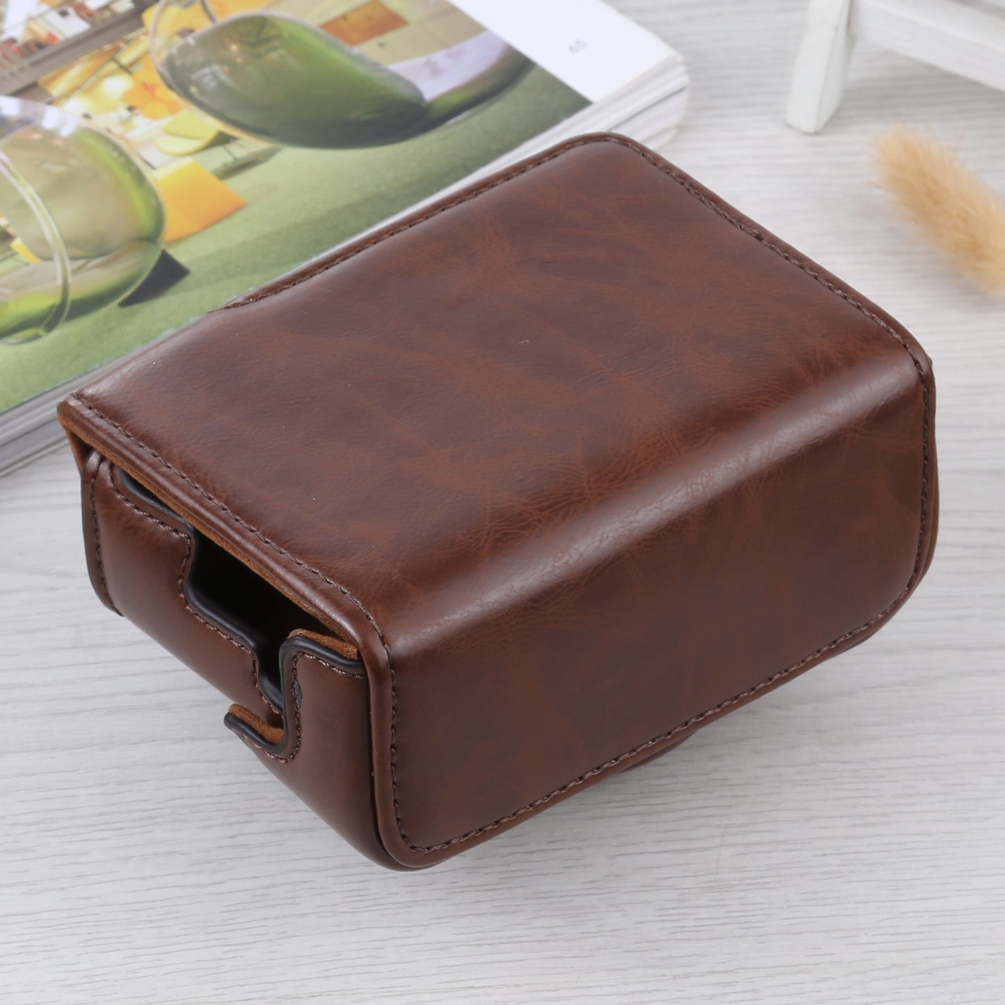 Full-Body-Camera-PU-Leather-Case-Bag-for-Sony-ZV-1(Coffee)
