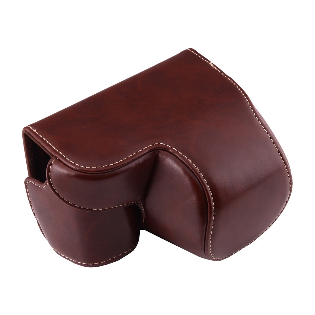 Full-Body-Camera-PU-Leather-Case-Bag-with-Strap-for-Sony-A6000-/-A6300-/-Nex-6(Coffee)