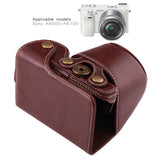 Full-Body-Camera-PU-Leather-Case-Bag-with-Strap-for-Sony-A6000-/-A6300-/-Nex-6(Coffee)