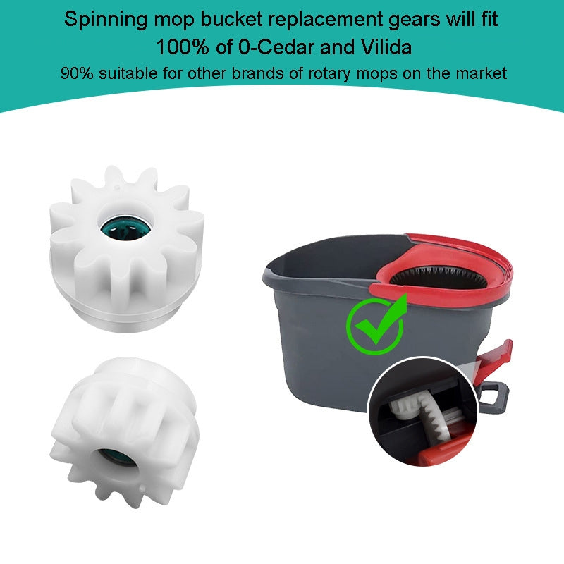 Gear-Accessories-For-Vileda-/-O-Cedar-Easywring-RinseClean-Foot-Pedal-Rotary-Mop-Bucket(White)