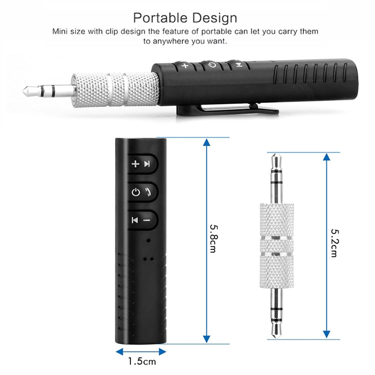 H-139-3.5mm-Lavalier-Bluetooth-Audio-Receiver-with-Metal-Adapter(Black)