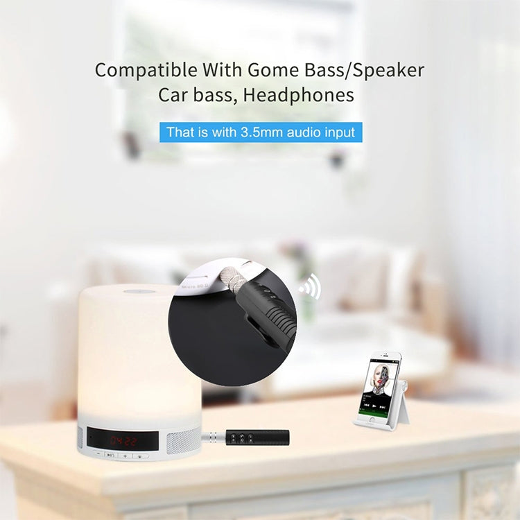 H-139-3.5mm-Lavalier-Bluetooth-Audio-Receiver-with-Metal-Adapter(Black)