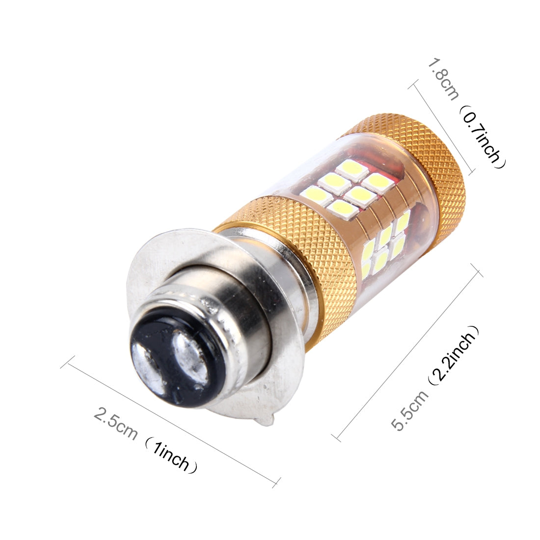 H6M/P15D-15W-1300-LM-6500K-Motorcycle-Headlight-with-28-SMD-3030-LED-Lamps,-DC-12V(White-Light)