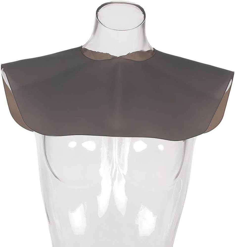 Hair-Cutting-Cape-Silicone-Neck-Wrap-Guard-for-Salon,-Large-Gray