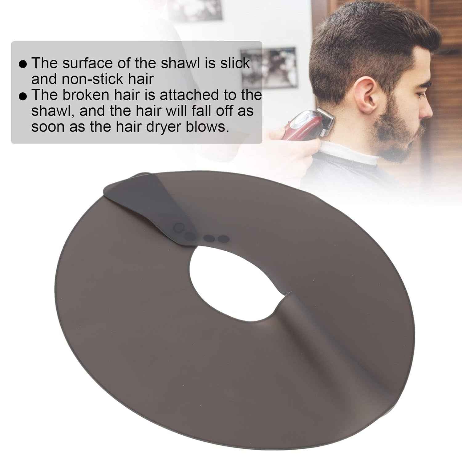 Hair-Cutting-Cape-Silicone-Neck-Wrap-Guard-for-Salon,-Large-Gray