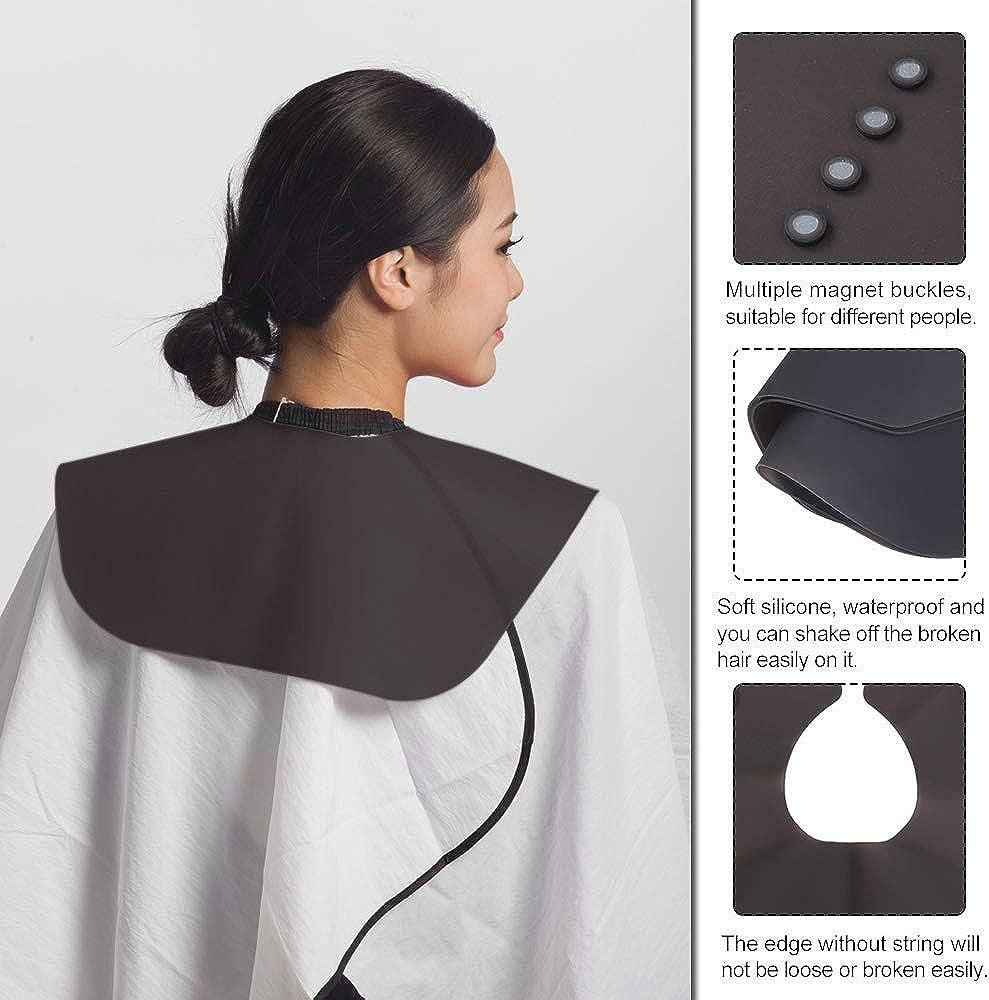 Hair-Cutting-Cape-Silicone-Neck-Wrap-Guard-for-Salon,-Large-Gray