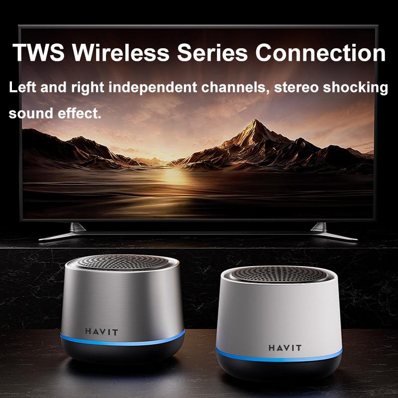 Havit-M8-Mini-TWS-Wireless-Bluetooth-Speaker-Home-Subwoofer(Silver)