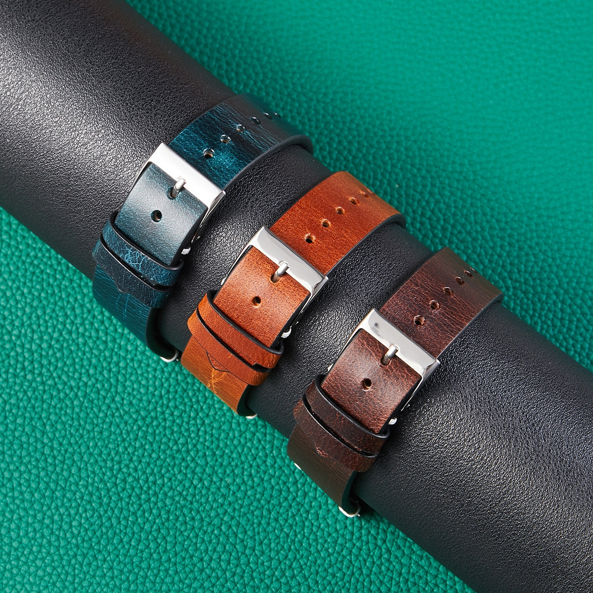 HB001-Color-Changing-Retro-Oil-Wax-Leather-Universal-Watch-Band,-Size:-20mm(Wine-Red)