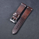 HB001-Color-Changing-Retro-Oil-Wax-Leather-Universal-Watch-Band,-Size:-22mm(Deep-Brown)
