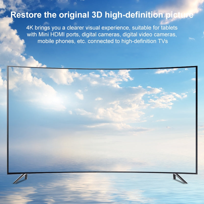 HDMI-to-Mini-HDMI-4K-UHD-18Gbps-Video-Connection-Cable,-Length:0.3m(Black)