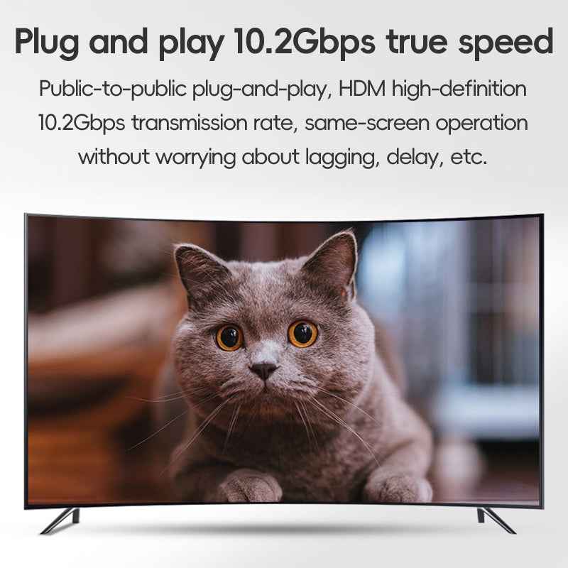 HDMI-Type-A-to-HDMI-Type-D-HDMI-OD4.0-Spring-Cable,-Length:-0.5m~2.4m(Grey-Shell)