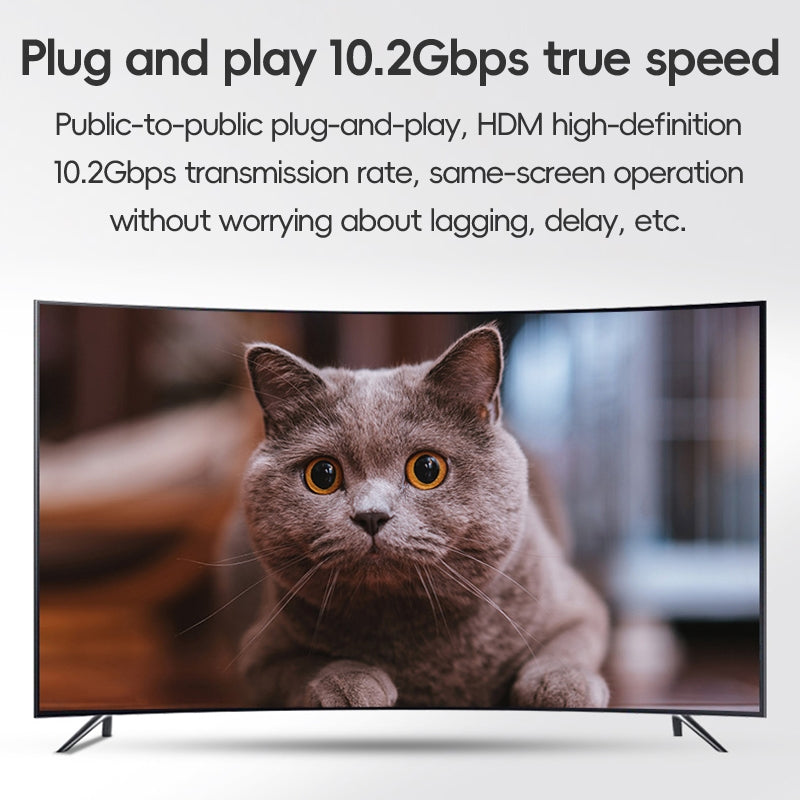 HDMI-Type-A-to-HDMI-Type-D-HDMI-OD4.0-Spring-Cable,-Length:-0.5m~2.4m(Grey-Shell)