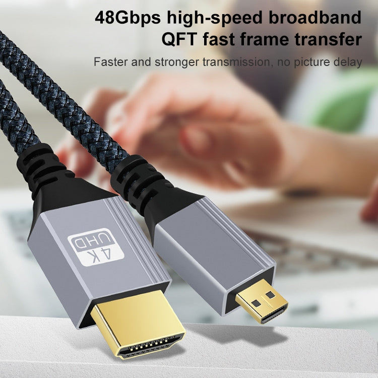 HDTV-to-Micro-HDTV-4K-120Hz-Computer-Digital-Camera-HD-Video-Adapter-Cable,-Length:10m