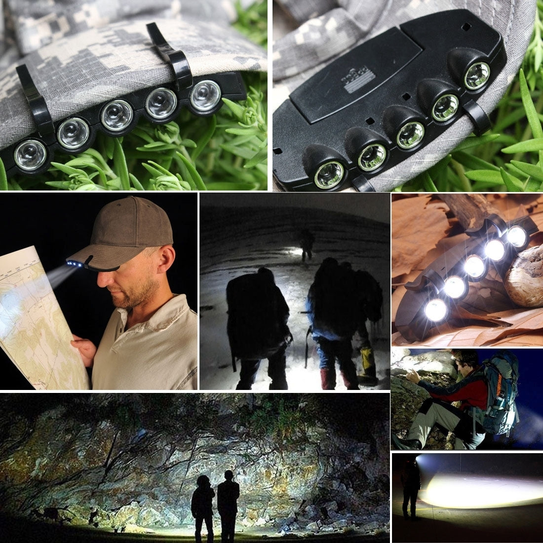 Head-Light-Lamp-Cap-Torch-Bulb,-5-LED-White-Light,-for-Outdoor-Fishing-Camping-Hunting(Black)