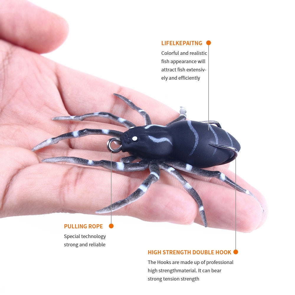 HENGJIA-8cm-7g-Lua-Spider-Soft-Bait-Bionic-Mimic-Bait,-Color:-2