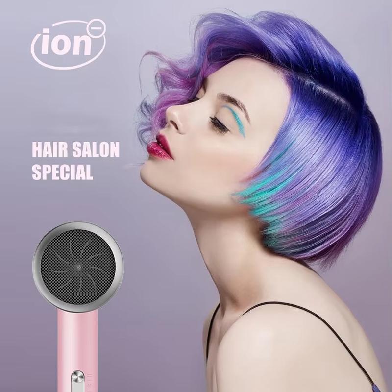 High-Speed-Hair-Dryer-Salon-&-Home-Blow-Dryer-with-Blue-Light-Ionic-Technology-EU-Plug(Gradient-Purple)