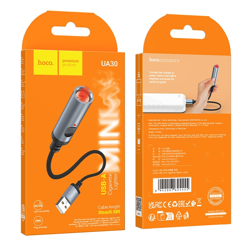 hoco-UA30-USB-mini-Cigarette-Lighter(Black)