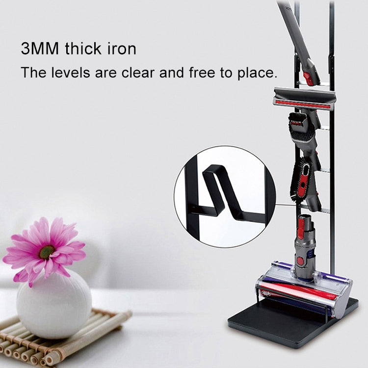 Home-Vacuum-Cleaner-Hanger-Storage-Rack-Free-Punching-for-Dyson-V6-V7-V8-V10(Black)