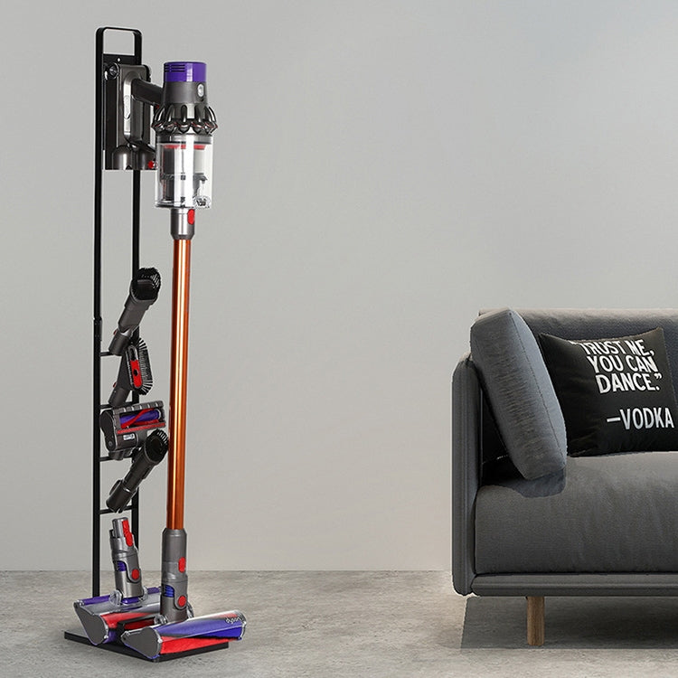Home-Vacuum-Cleaner-Hanger-Storage-Rack-Free-Punching-for-Dyson-V6-V7-V8-V10(Black)
