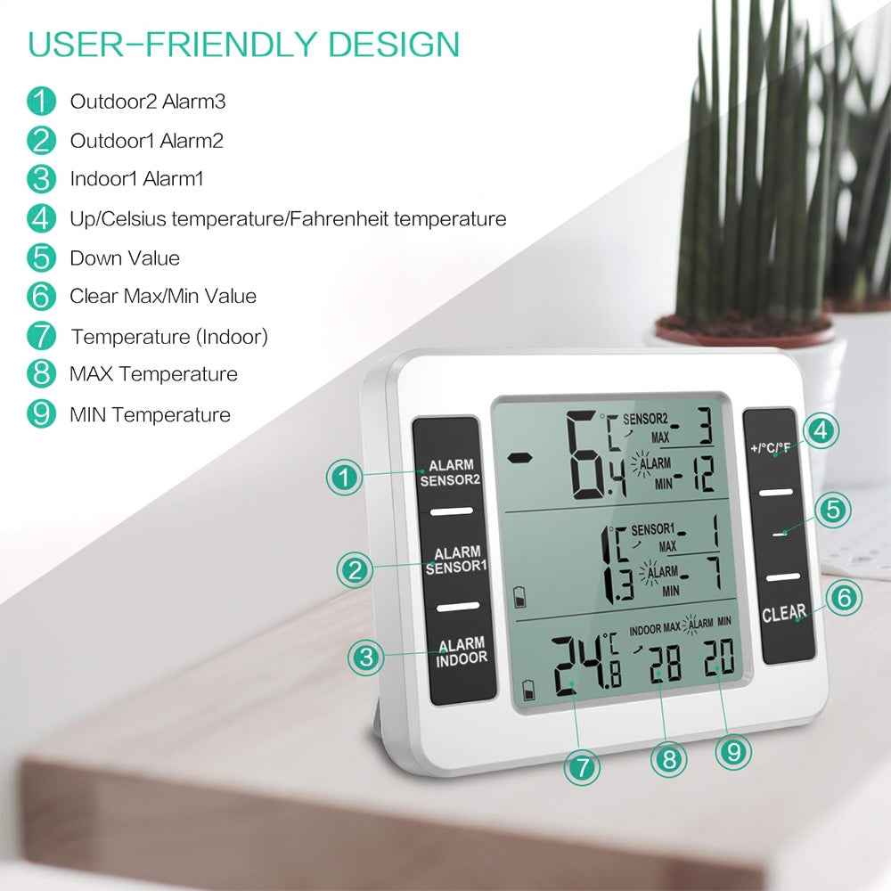 Home-Wireless-Refrigerator-Thermometer
