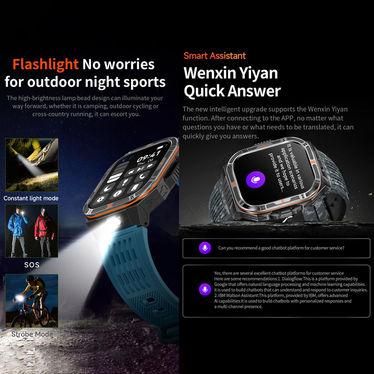 HT38-2.01-inch-IPS-Square-Screen-Smart-Sports-Watch-Supports-Bluetooth-Call,-Health-Monitoring,-LED-Flashlight(Black-Silicone-Strap)