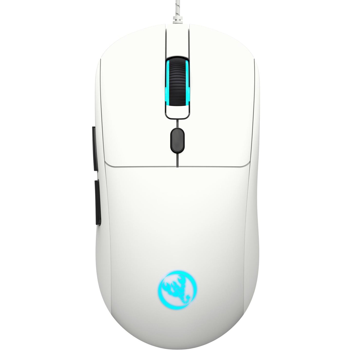 HXSJ-X200-3600DPI-Colorful-Luminous-Wired-Mouse,-Cable-Length:-1.5m(White)