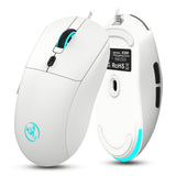 HXSJ-X200-3600DPI-Colorful-Luminous-Wired-Mouse,-Cable-Length:-1.5m(White)